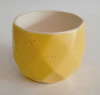 Pastel Yellow Ceramic Planter  - D*H : 3.75*3 inches