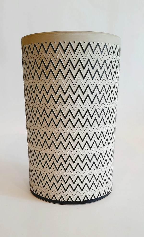 Cylindrical Ceramic Planter  - D*H : 5.25*8.5 inches