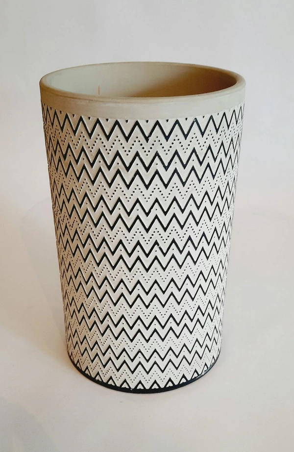 Cylindrical Ceramic Planter  - D*H : 5.25*8.5 inches