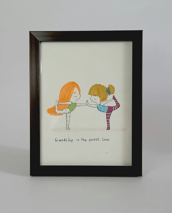 Hand Painted Photo Frame - L*B : 9*7 Inches