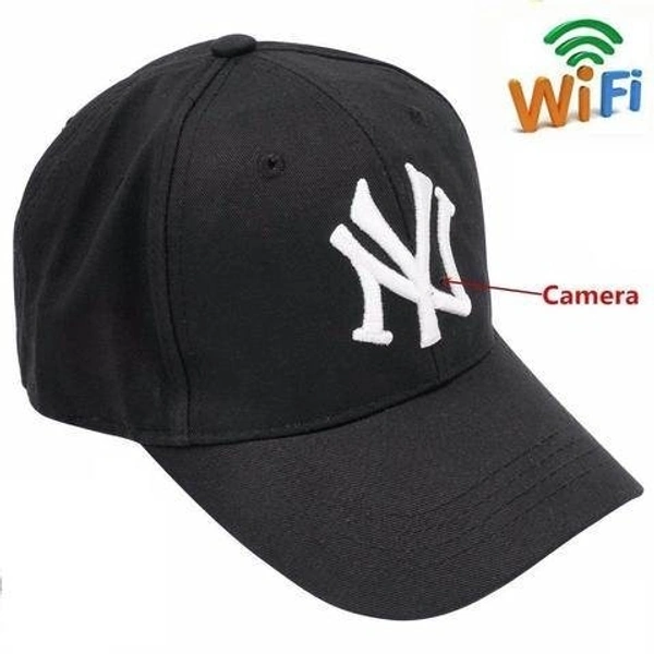 Head Cap Wifi Camera 4 Hours Battery Backup 5000 Km LIVE - black