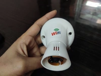 Day Night Bulb Holder Wifi Camera Live Streaming Any Time Any Where KDBH01 - white