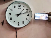 Only Day Vision Wall Clock With 7 To 8 Hours Battery Backup Ajanta Wall Clock - white