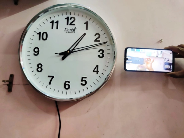 Only Day Vision Wall Clock With 7 To 8 Hours Battery Backup Ajanta Wall Clock - white