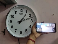 Only Day Vision Wall Clock With 7 To 8 Hours Battery Backup Ajanta Wall Clock - white