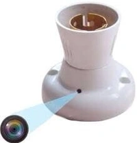 Day Vision TOP Secret High Defination Bulb Holder Camera KDBHTP01 - White