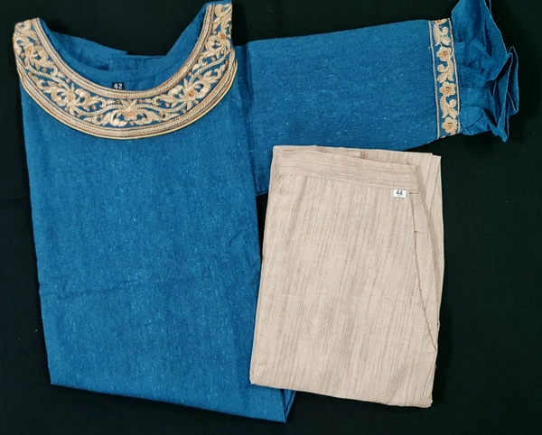 Khadi Cotton Kurti Pant Set - L, Xl, Xxl