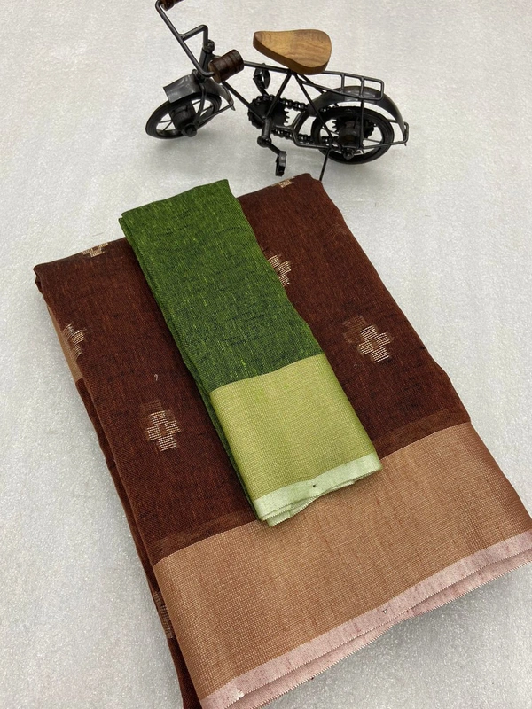 Khadi Linen Saree