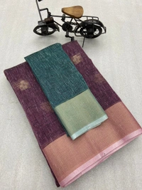 Khadi Linen Saree