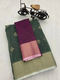 Khadi Linen Saree