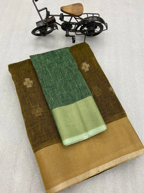 Khadi Linen Saree