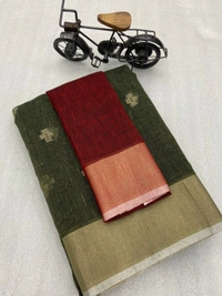 Khadi Linen Saree