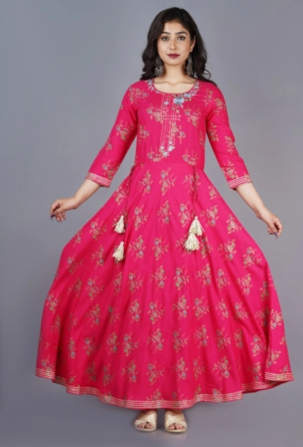 SUKTI Women Kurta and Dupatta Set - Pink, L