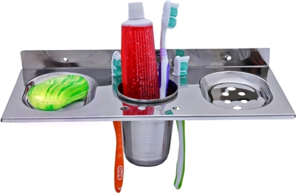 Stainless Steel Wall Shelf - steel, 12 inch