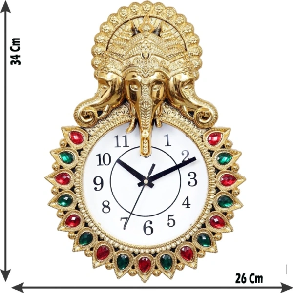 GrabBasket Analog 33 cm X 24 cm Wall Clock - 24 cm x 33 cm
