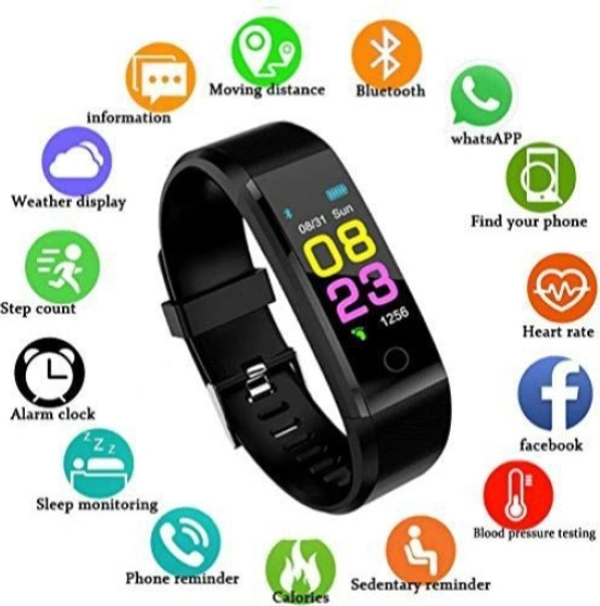 SYARA NCS_192D_ID115 Fitness band - black, FREE SIZE, 7 Days Replacement Policy, No questions asked