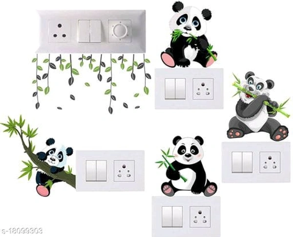 Wall Attraction Switch Board Sticker - Flowers and Birds