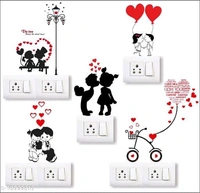 Wall Attraction Switch Board Sticker - Flowers and Birds