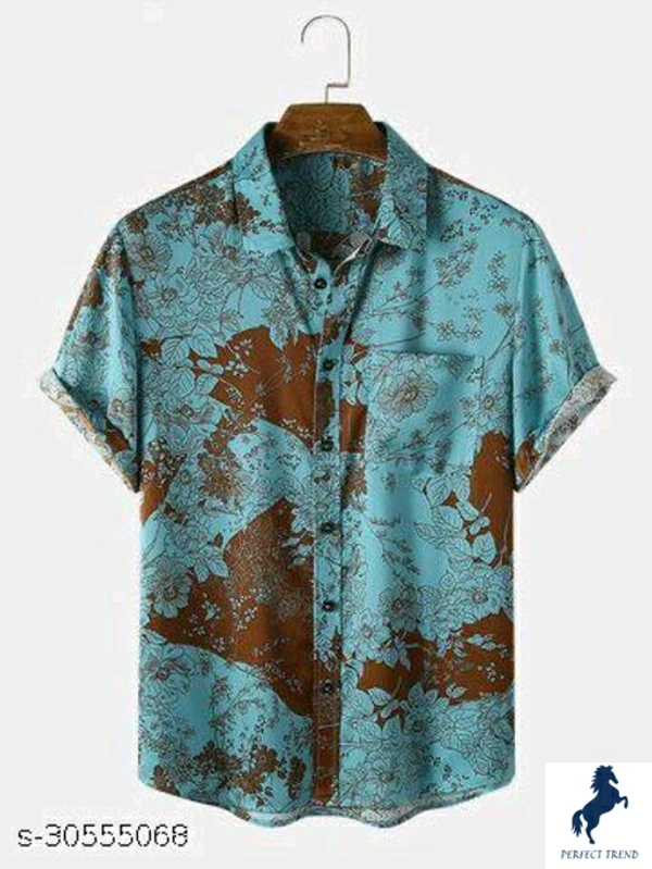 Classy Fashionable Men Shirts Fabric: RayonSleeve Length: Short SleevesPattern: PrintedMultipack: 1Sizes:S (Chest Size: 37 in, Length Size: 28in) XL (Chest Size: 43 in, Length Size: 29.5in) L (Chest Size: 41 in, Length Size: 29in) M (Chest Size: 39 in, Length Size: 28.5in) XXL (Chest Size: 45 in, Length Size: 30in) shirt,trnedy shirt,beach wear shirt,Country of Origin: India - XL