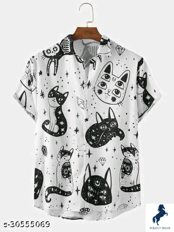 Classy Fashionable Men Shirts Fabric: RayonSleeve Length: Short SleevesPattern: PrintedMultipack: 1Sizes:S (Chest Size: 37 in, Length Size: 28in) XL (Chest Size: 43 in, Length Size: 29.5in) L (Chest Size: 41 in, Length Size: 29in) M (Chest Size: 39 in, Length Size: 28.5in) XXL (Chest Size: 45 in, Length Size: 30in) shirt,trnedy shirt,beach wear shirt,Country of Origin: India - S