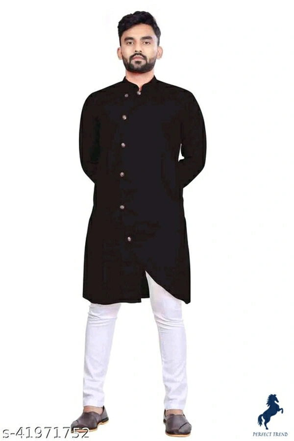 Black Kurta + White Payjama - xxl