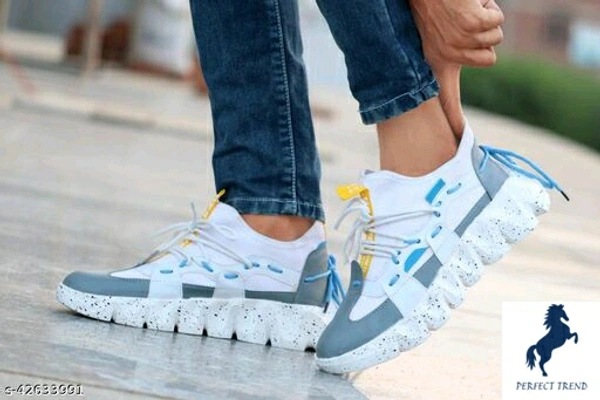 Unique Graceful Men Sports Shoes Material: MeshSole Material: RubberFastening & Back Detail: Lace-UpPattern: SolidMultipack: 1Sizes: IND-7, IND-6, IND-10, IND-9, IND-8Country of Origin: India - 10