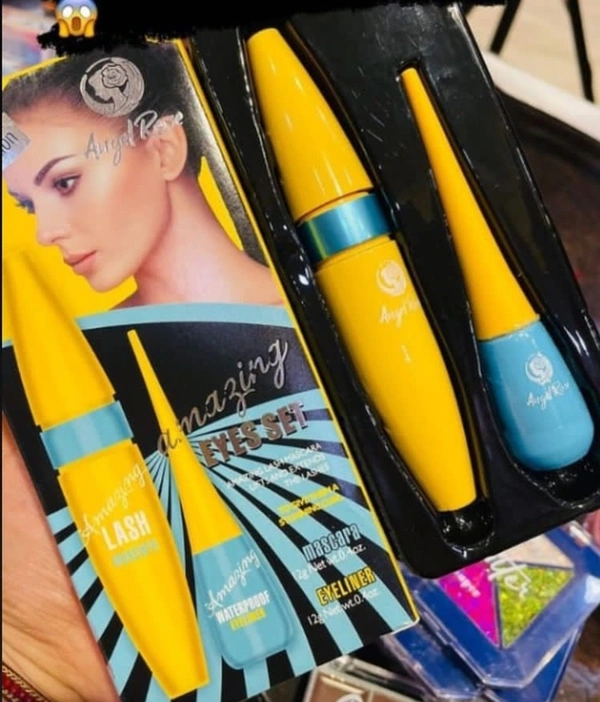 Angle Rose Eyeliner Mascara Combo - black 