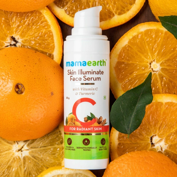 Mama Earth Skin Illuminate Face Serum for Radiant Skin with Vitamin C and Turmeric - 30 g