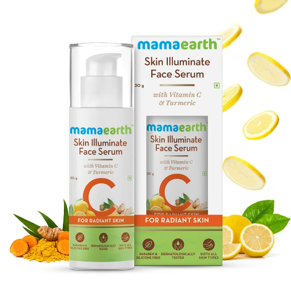 Mama Earth Skin Illuminate Face Serum for Radiant Skin with Vitamin C and Turmeric - 30 g