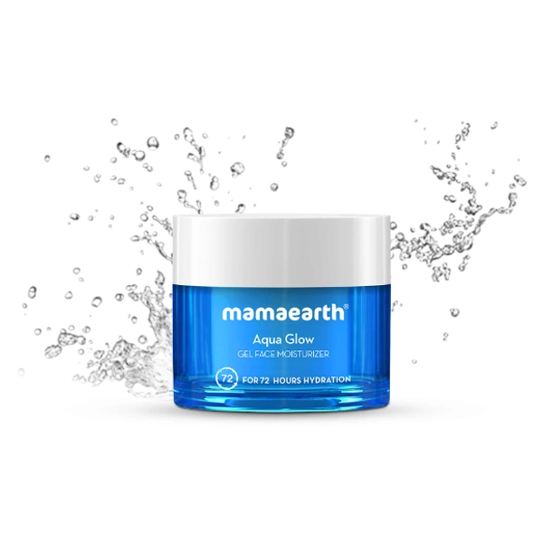 Mama Earth Aqua Glow Gel Face Moisturizer With Himalayan Thermal Water and Hyaluronic Acid for 72 Hours Hydration - 100ml