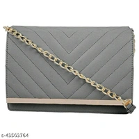 Trendy Women's Black PU Slingbag - Free Size (Length Size: 9 in, Width Size: 3 in, Height Size: 7 in) , Black