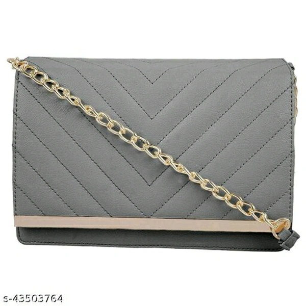 Trendy Women's Black PU Slingbag - Free Size (Length Size: 9 in, Width Size: 3 in, Height Size: 7 in) , Black