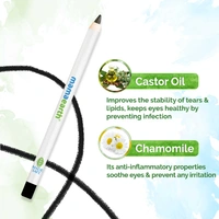 Mama Earth Charcoal Black Long Stay Kohl With Castor Oil and Chamomile For 11-Hour Smudge-free Stay with Free Sharpener