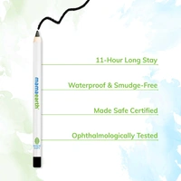 Mama Earth Charcoal Black Long Stay Kohl With Castor Oil and Chamomile For 11-Hour Smudge-free Stay with Free Sharpener