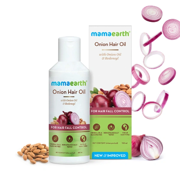 Mama Earth Onion Hair Oil for Hair Regrowth and Hair Fall Control with Redensyl, 150ml3