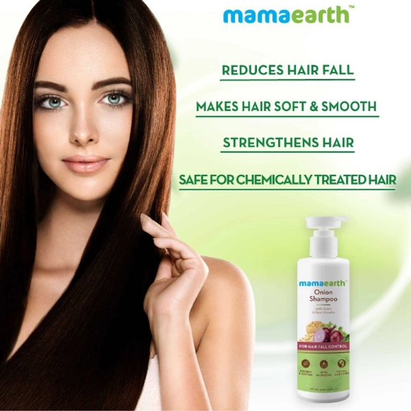 Mama Earth Hair Regrowth Combo : Onion Shampoo, 250ml and Onion Conditioner, 250ml