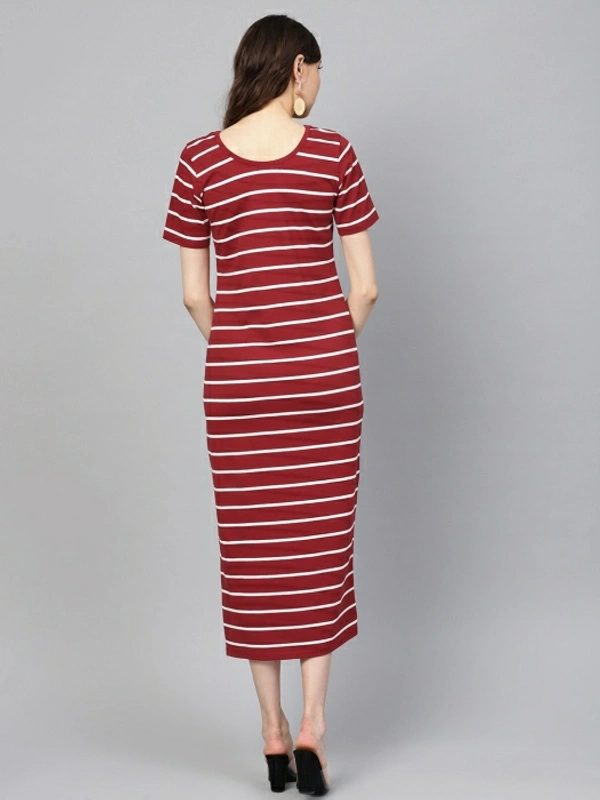 Sassafras Women Sheath Maroon Dress - Maroon, XL