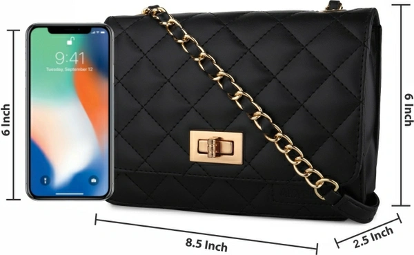 Amyence Black Sling Bag AY-WSB-Diamond-Black - Black 🖤