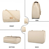 Amyence White Sling Bag AY-WSB-Diamond- White 🤍 - White 🤍