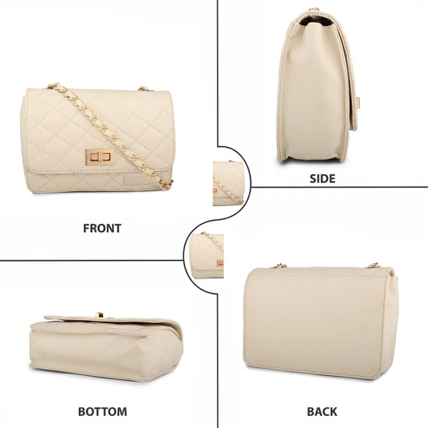 Amyence White Sling Bag AY-WSB-Diamond- White 🤍 - White 🤍