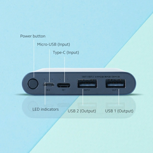 Xiaomi Mi 3i 10000 mAh Power Bank (Fast Charging, 18W) - Blue 💙