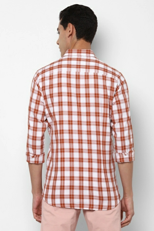 Allen Solly Men Checkered Casual Brown Shirt - 38, Brown 🤎