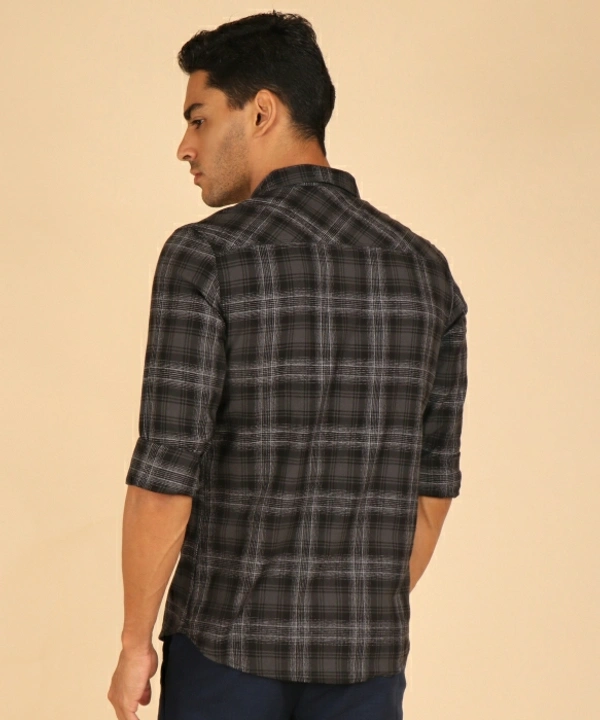 Spykar Men Solid Casual Grey Shirt - XL, Grey