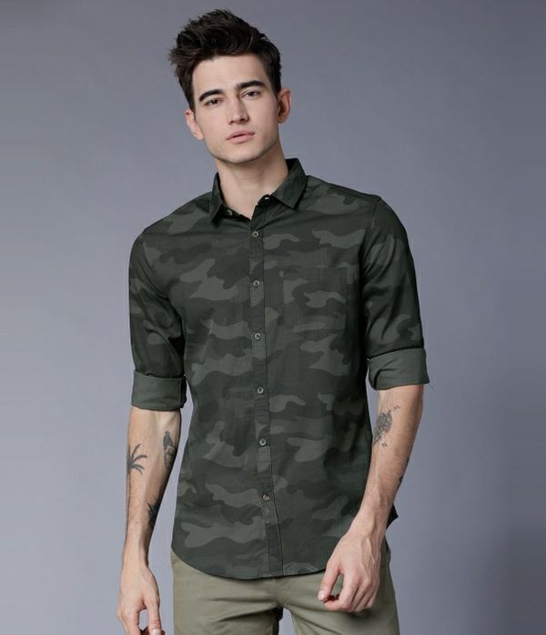 military colour shirt