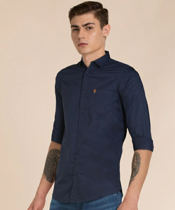Spykar Men Solid Casual Blue Shirt - Navy Blue 💙, M