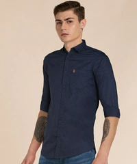 Spykar Men Solid Casual Blue Shirt - Navy Blue 💙, XL