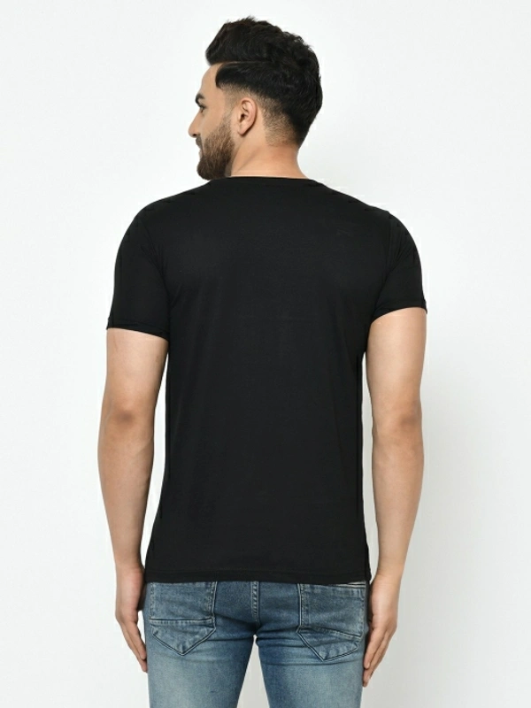 Smartees Printed Men Round Neck Black T-Shirt - Black 🖤, S