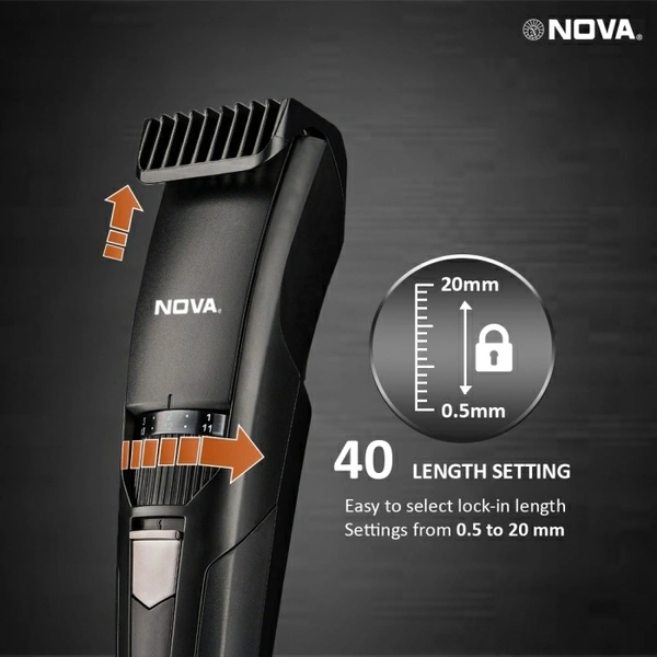Nova NOVA NHT 1052 USB  Runtime: 90 min Trimmer for Men - Black