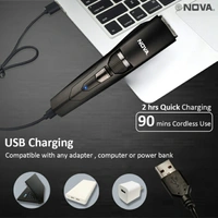 Nova NOVA NHT 1052 USB  Runtime: 90 min Trimmer for Men - Black