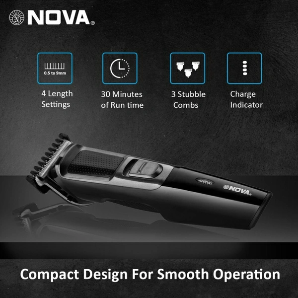 Nova NOVA NHT 1076  Runtime: 30 min Trimmer for Men - Black 🖤